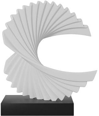 Paytonture Wave Sculpture, Resin Home Decor Art, Modern Funky Wave Sea Ornament, Abstract Statues, White