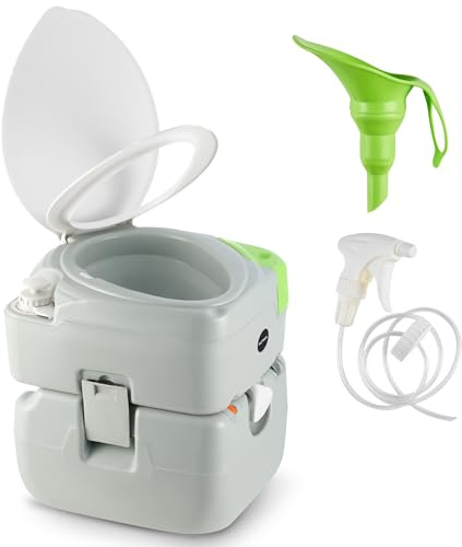 DARTMOOR 22L WC Chimico Portatile WC da Campeggio Leggero con Pompa a Pistone Serbatoio Rimovibile e Scatola Portaoggetti, Toilette Esterna WC Portatile per Viaggi, Camper, Roulotte, Barca, Altro