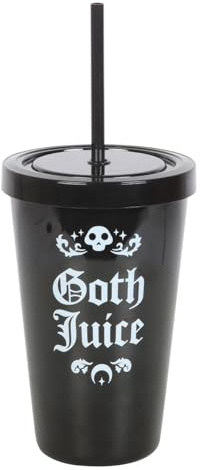 Something Different Wholesale Gothic Tumbler with Straw - Dark Matter Drinkware, Unique Gothic Gifts - Statement Piece, Bold White Design on Sleek Black Background - 500ml