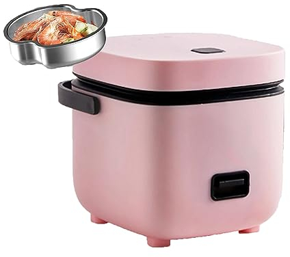 Mini Rice Cooker - 1.2 Liter Small Rice Cooker For 2 Persons, Multifunctional Apartment Cooker - Convenient Kitchen Appliance,Pink