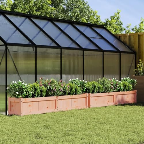 ShCuShan Pflanzkübel 2 STK. Blumenkasten PflanzgefäßE FüR Draussen PflanzenküBel Massivholz Douglasie - 837501