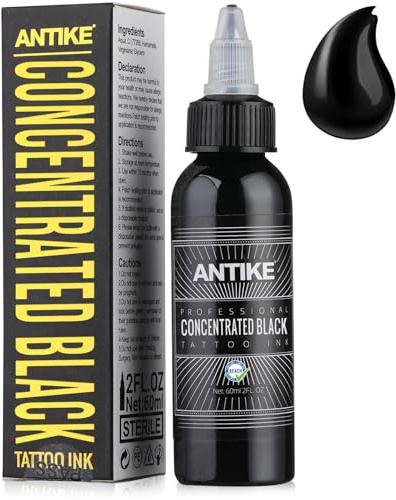 ANTIKE 56,7 g/60 ml tatueringsbläck koncentrerat svart premium tatueringspigment permanent tatueringsbläck för foder och skuggning TI5003-60-030