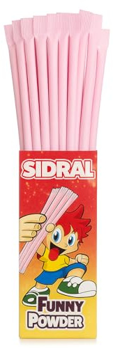 Cañas SIDRAL 80 un. - Cañas de azúcar de Sabor fresa de color rosa., Cañas Pica Pica, Cañas Dulces - Explosión de sabor en la boca.