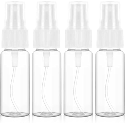 Redamancy 4 Pezzi 20ML Flacone Spray Vuoto, Spruzzino Piccolo, Bottiglia Spray, Plastica Trasparente Flacone Spray, Portatile Bottiglia Ricaricabile per Liquido Viaggio Cosmetico