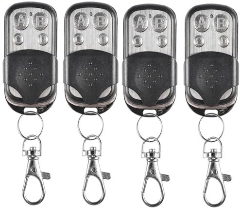 2 Piezas Mando a Distancia universales, Mando Garaje Universal, 433 MHz Mando para Puerta de Garaje Universal, clonador de mandos con 4 canales, mando puerta garaje universal