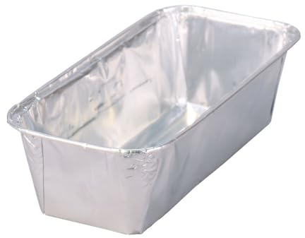 Wertpack Aluformen für Fleischkäse, Leberkäsform, Alu, Silber, 2 kg, 305x117x80 mm, 40 Stück