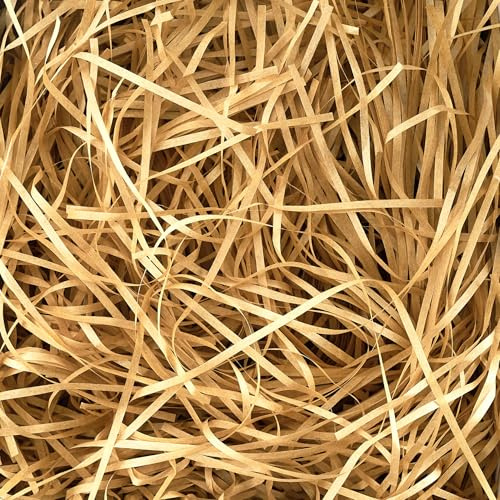 1 kg braunes geschreddertes Seidenpapier, braunes geschreddertes Papier für Geschenkboxen, Geschenkkörbe, ideale Füllung, geeignet für alle Anlässe