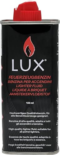 LUX Feuerzeugbenzin 133 ml – Premium-Qualitätsbenzin für Feuerzeuge | Saubere Verbrennung & Hohe Reinheit