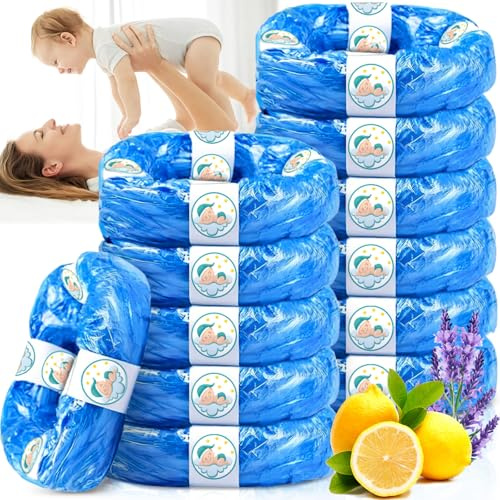 ZPQAODI Lot de 12 recharges pour poubelle à couches parfumées et excellente étanchéité, compatibles avec Tommee Tippee Sangenic Tec Simplee Twist