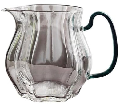Jarra De Leche 2 uds taza de café Latte Art, juego de té, accesorio, jarra de té, jarra pequeña, tazas de espuma de leche y café Latte Art, transparente creativo Jarra Leche Barista(Green Handle)