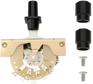 YINETTECH 3-Way Guitar Pickup Selector Switch with 2 Knob Compatible with Telecaster Pre-1977 Compatible with Stratocaster Vintage Style