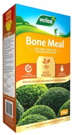 Westland Bone Meal Fertilizer - Organic Plant Food for Strong Root Development, Flowering & Growth - Ideal for Vegetables, Flowers, Shrubs, and Trees (1.5kg)