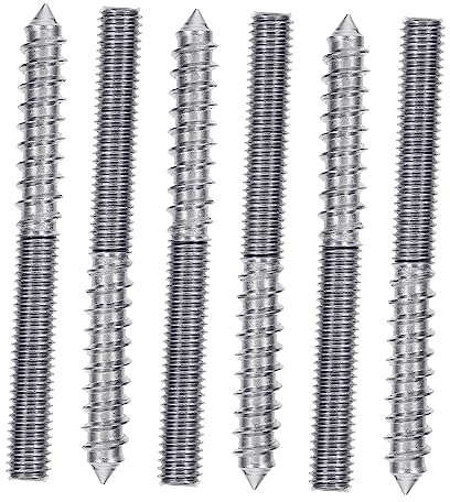 HOMOBABE 1bag Double Headed Hanger Bolts Self-tapping Screws for Mining Furniture Bridges