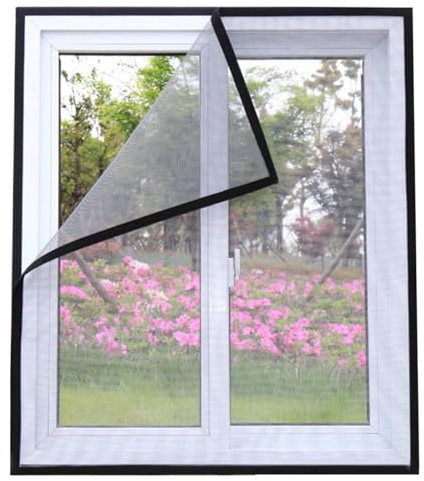 120x150cm Negro Mosquiteras personalizables para ventanas – A medida y adaptables