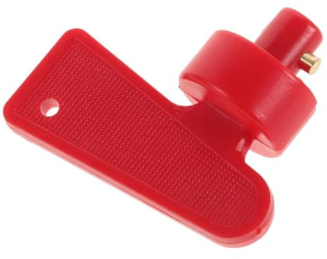 Alipis Stacca Batteria X Auto, Interruttore di Spegnimento Batteria Auto Chiave, Plastico, per Veicolo e Barca, Rosso