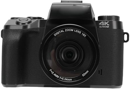 Generic Cámara Digital 4K, Pantalla Táctil de 64MP 16x Zoom 4.0 Pulgadas con Sensor CMOS de Flash LED WiFi, para Fotografía, Ráfaga, Cámara Lenta y Grabación de Bucle