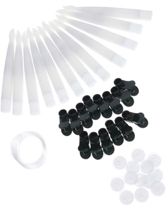 Ipetboom 12 Set Candele LED con Clip per Albero Natale Candele Decorativa Fiamma in Plastica Opaca con Luci Calde Include Clip Ganci e Filo da Pesca per Decorazioni Natalizie e Halloween