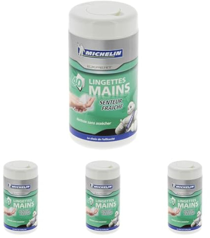 MICHELIN Boîte 40 Lingettes Mains - 008888 (Lot de 4)