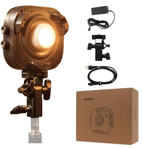 Amaran Halo 60x Bowens Mount Led Video Light 60W CCT 2,700K - 6,500K | Compact Continuous Light 9 Effects App Control for Photography,Made by Aputure