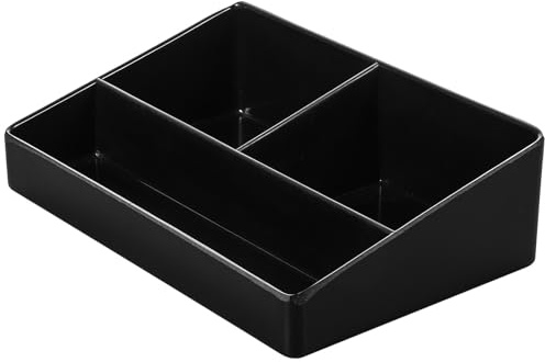 OSALADI Boîte de Rangement pour Sachets de Thé et Sucre 3 Compartiments, Porte-sachets, Organisateur de Comptoir pour Maison, Hôtel et Bureau – Support Polyvalent pour Condiments