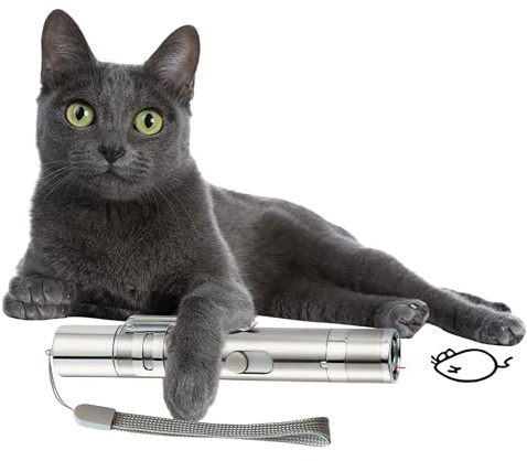 EASERIA Interaktiv katzenspielzeug, Rot Licht Taschenlampe Spielzeug für Katze, für Training und Jagdd