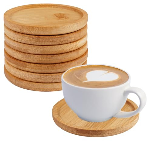 8 Stück Kerzenteller, 8 cm Kerzenuntersetzer, Holz Untersetzer Rund