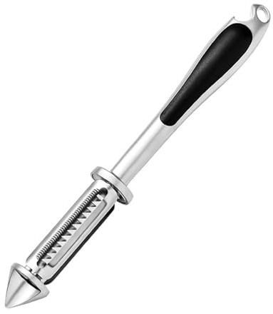 Pelador de cocina 5 en 1 de aleación de zinc, 1 rallador multifunción para frutas y verduras con mango antideslizante, abridor de botellas ideal para cocinar en casa