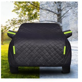 Vollgarage Auto Hagelschutzplane für Renault Kadjar SUV 2015-2022,Hagelschutzplane Auto Wasserdicht Staubdicht Outdoor Abdeckung Hagelschutz Allwetter-Schwarz