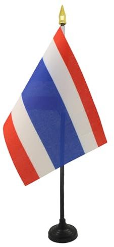 AZ FLAG Bordsflagga Thailand 15x10 cm Thailändsk 100D Polyester Plastfot