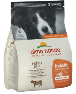 almo nature Holistic Maintenance M-L, Crocchette per Cani Adulti con Manzo Fresco - Sacco da 2 kg