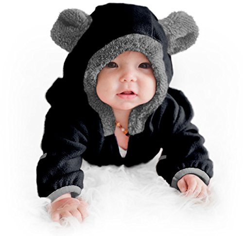 Cuddle Club Unisex Baby Fleece Bunting Strampler für Kleinkinder und Kleinkinder | Dino Baby-Strampler mit Kapuze, Autositzfreundlich, wandelbare Fäustlinge und Schühchen, warme Jacke, Winteranzug-Kleidung