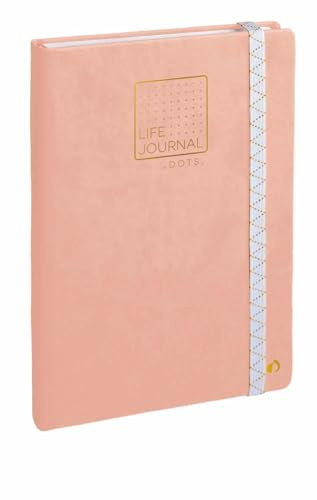 Quo Vadis - Carnet Bullet journal - Multilingue - Life Journal - Rose clair - Pages Points (dots) - 15x21 cm - Papier Clairefontaine blanc - Fabrication française