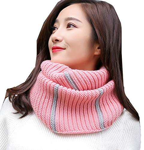 Cheerlife Damen Schal Winter Loop Schal Wolle Warm Schal Winterschal Strickschal Schlauchschal Rundschal Rosa