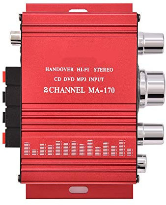 Mini Amplificateur de Puissance, Stereo Hi-Fi Digital Amp 2 Channel 20W × 2 Bass Audio sans fil; Carte Son pour l’Audio Domestique/Automobile, Les Motos, les bateaux, Les MP3.