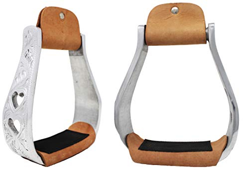 CHALLENGER Horse 51192 Westernsattel mit Aluminium-Gravur, 14,5 cm breit, mit Herzen