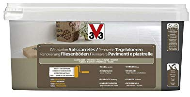 V33 Smalto Rinnovare Piastrelle e Pavimenti, Grigio Carbonato Satinato, 2 l