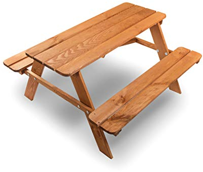 ADGO Children's Wooden Picnic Table Bench 90 x 90 x 49 cm Impregnated Outdoor Garden Set for Kids