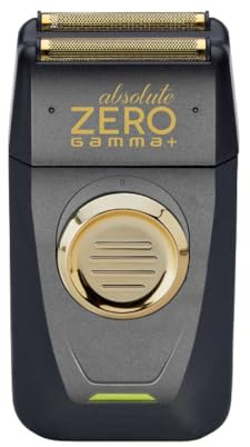 GAMMAPIU Rasierer Serie + Absolute Zero: Gold-Titanium-Folien, Edelstahlklingen, Unisex, Elegant, Schwarz, Lithium-Ionen-Akku, 120 Minuten Laufzeit