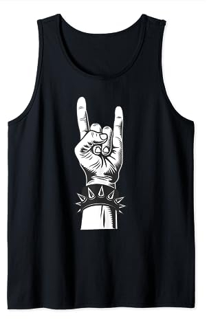 Let's Rock Devil Salute French Fries Fork Metalhand & Roll Tank Top