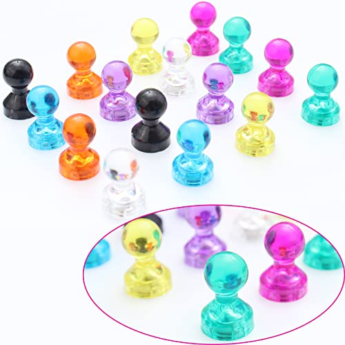 16 Stück Whiteboard Magnete,11 x 17 mm Neodym Magnete Stark Bunt,für Kühlschrank,Magnettafel Stark,Pinnwand,für Schule Büro Hause (8 Farben)