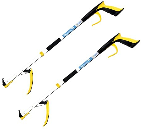2 Pack The Helping Hand Company Classic PRO Folding Grabber and Reacher Tool - 2 x 27/69cm. Long Handled Foldable Grabber Pick up Tool for Elderly, Disabled, or Anyone Struggling to Bend and Reach