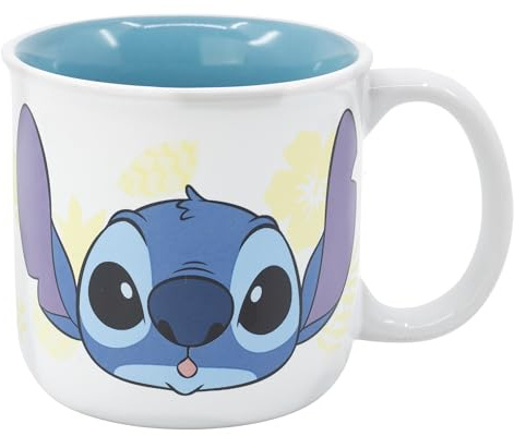 Stor Tasse Stitch Boîte Cadeau Céramique, Noir, Centre