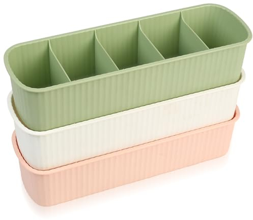Fulushouxi Boîtes de Rangement pour Sous-vêtements Chaussettes, 3 Pièces Organisateur de Tiroir de Placard, Diviseur de Tiroir Organisateur pour Maison, Chaussettes, Soutiens-gorge, Culottes