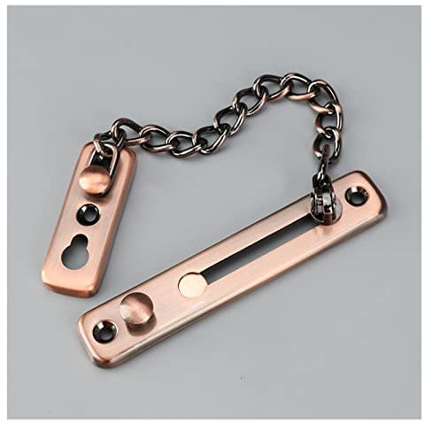 Messing Türkette, Reise Türschloss, Anti-Diebstahl-Kette, Türkette, Haustür-Riegelschloss, Diebstahlsicherung, Sicherheits-Türschloss, Anti-Blockier-Stift, stanzfreie Heim-Hardware (Farbe: B) (Color