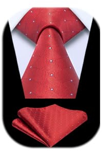 Enlision Krawatten für Herren Hochzeit Plaid Krawatte mit Einstecktuch Formell Business Krawatte & Taschentuch Set