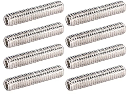 Edelstahl-Gewindestifte, 50-teiliges A2-70-Edelstahl-Gewindestift-Hardware-Befestigungsset, Madenschrauben-Sortimentssatz, Schrauben- und Bolzensätze (M2.5*12)