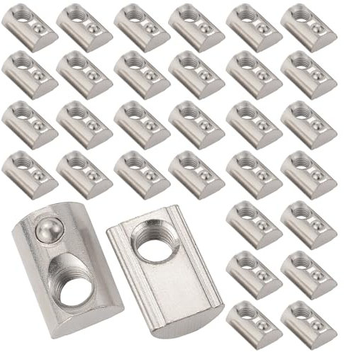 ADERTOS 45 Dadi a T Scorrevoli Serie M8 Tasselli con Scanalatura a T Pietre Scanalate con Sfera Dadi con Scanalatura M8 Pietra Standard Europeo per Profilo 40