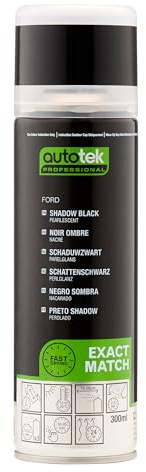 Autotek Professional Exact Match Car Spray Paint, Ford Shadow Black Pearl Aerosol Spray, 300 ml
