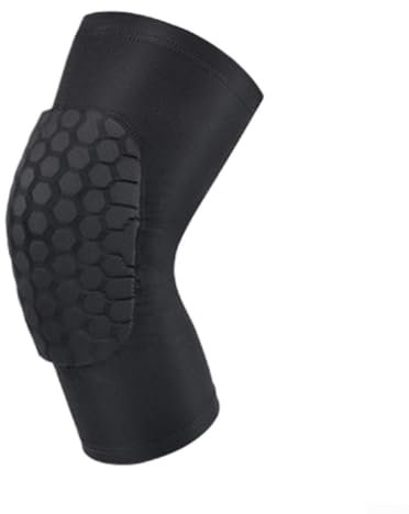 DAZZLEEX Fitness Knee Pads, Breathable Fabric, Anti Shock, Suitable for Basketball, Outdoor Cycling (L Black)