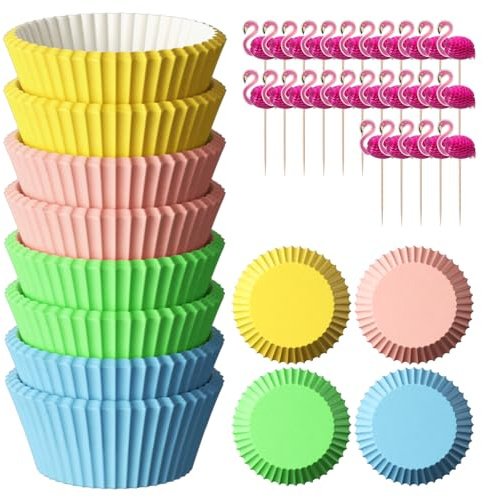 Mini Muffins Papierförmchen für Cupcake, 600 Stück Förmchen im Verlauf-Design für Backen und Dessert-Party